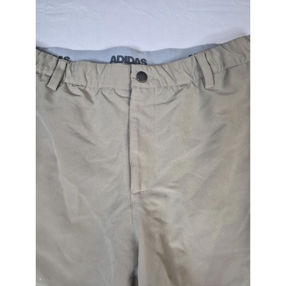 Adidas Golf Shorts Mens Size 36 Beige Khaki Performance Activewear Brown